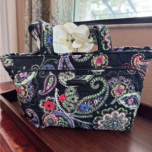 Vera Bradley Black Floral Paisley Tote